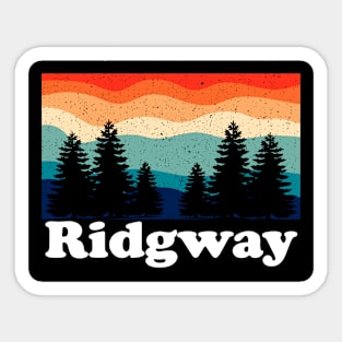 Vintage Ridgway Colorado Forest Camping Sticker